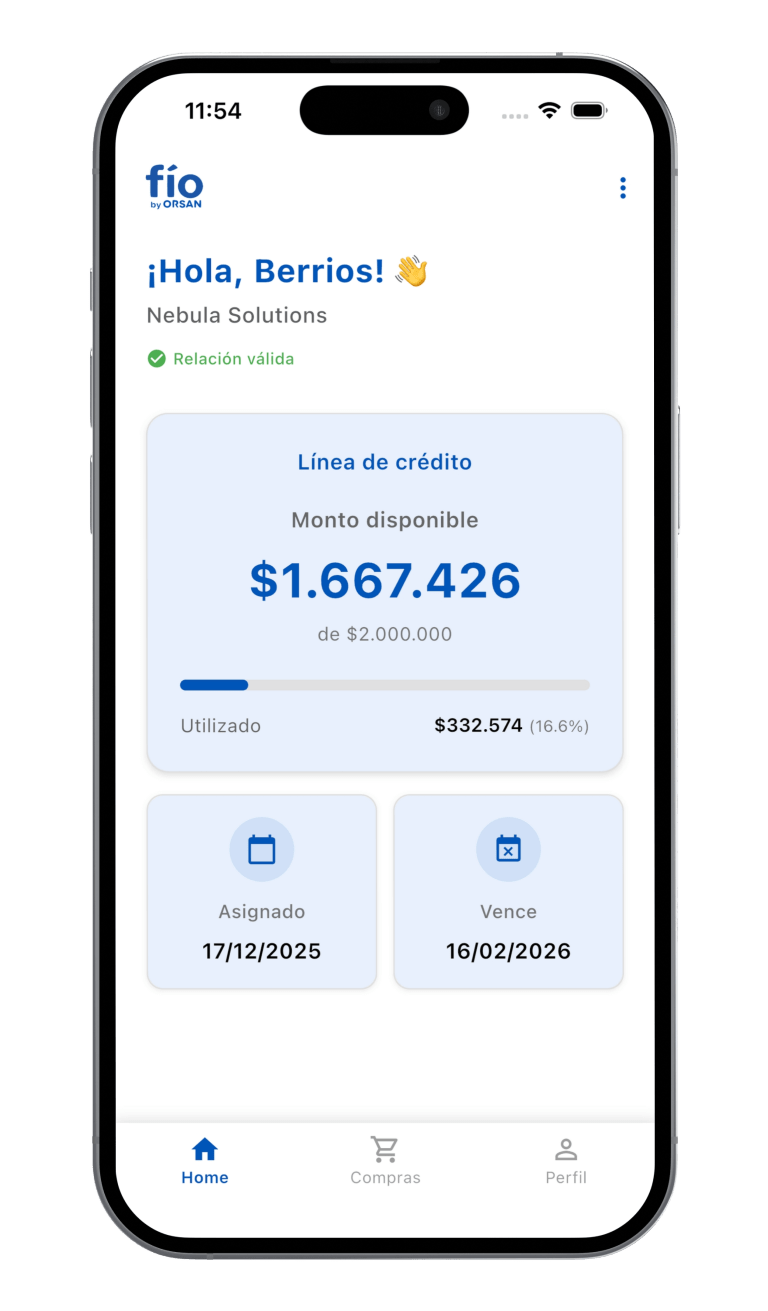 Mockup App Fío